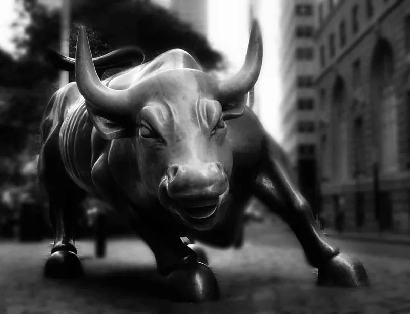 Wall Street Charging Bull representing the aggressive growth potential of SME co-investments with Westernston Holdings
